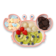 Crab Shape Baby Silicone Kids Plate Suction Plates